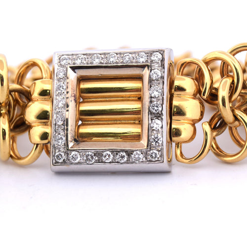 Bracelet BRACELET EN OR 18 KT ET DIAMANTS 58 Facettes