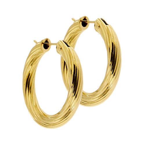 Boucles d'oreilles Boucles d'oreilles créoles en or jaune 58 Facettes 38302