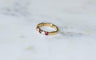 Bague 50 Bague Demi Alliance Rubis et Diamants sur Or jaune 58 Facettes