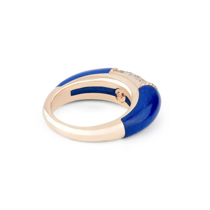 Bague 50.5 Van Cleef & Arpels - Bague Philippine Lapis Lazuli Diamants Or Jaune 58 Facettes 1