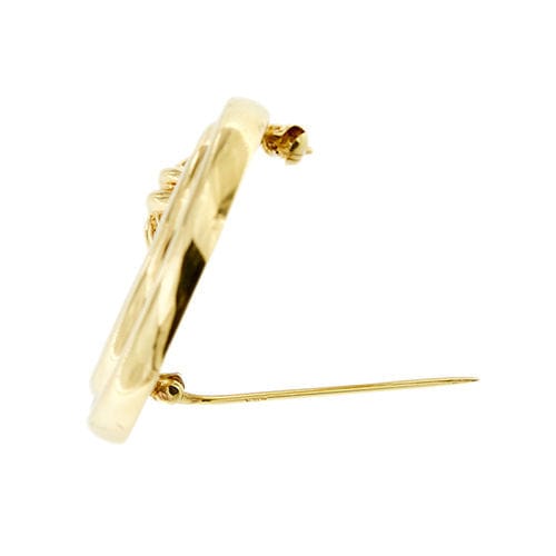 Broche Tiffany & Co. - Broche nœud rond en or jaune 58 Facettes 39787