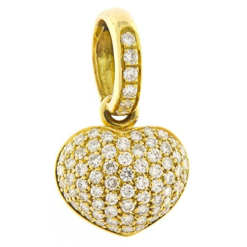 Pendentif Pendentif coeur en or jaune avec diamants 58 Facettes G3504