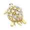 Broche Broche Cartier vintage, "Tortue", or jaune et diamants. 58 Facettes 33394