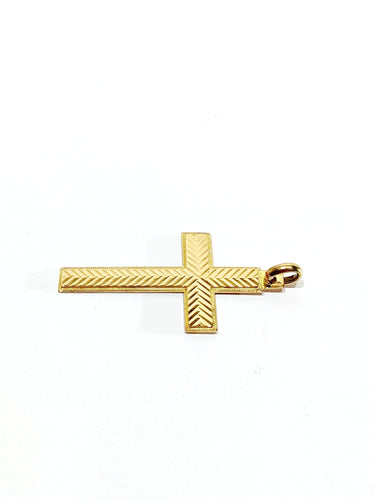 Pendentif Croix en or rose 58 Facettes