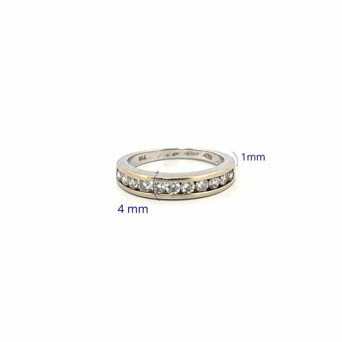 Bague 54 Alliance Demi-Tour Or Blanc Diamants 58 Facettes 105-GS50465-1