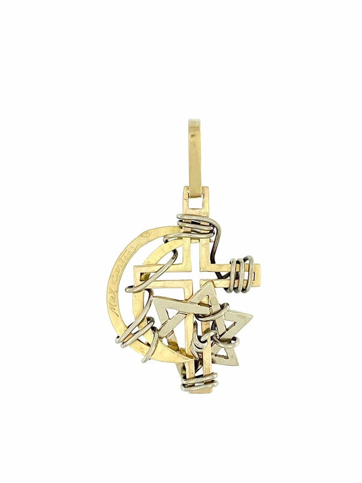 Pendentif Pendentif 2 ors Max Cartier Les Trois Religions 58 Facettes