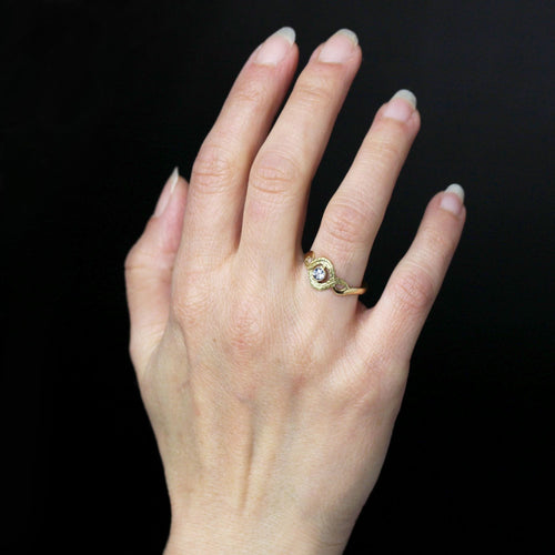 Bague 58 Bague ancienne tourbillon saphir 58 Facettes 03-129A