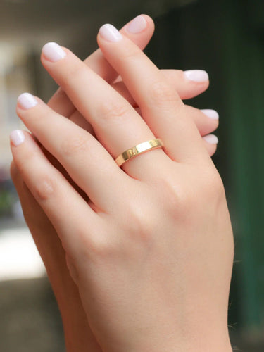 Bague 57.5 Alliance carrée Dinh Van or jaune 58 Facettes J423