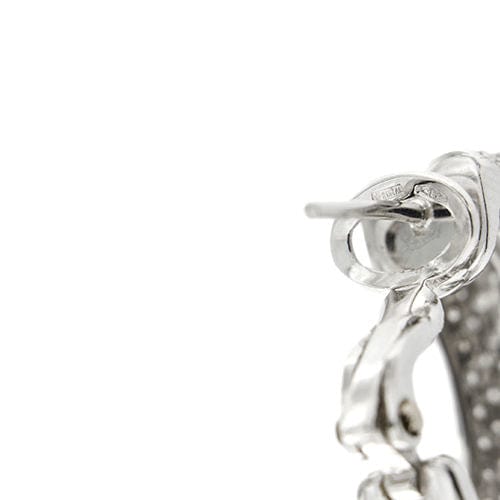 Boucles d'oreilles Boucles d'oreilles en or blanc avec diamants 58 Facettes 37833