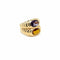 Bague 52 Bague Bulgari Double Baccellato en or citrine et améthyste 58 Facettes