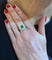 Bague 52 Bague Style Art Déco Emeraude Colombienne, Diamants 58 Facettes BEM47