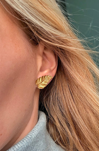 金叶耳环 