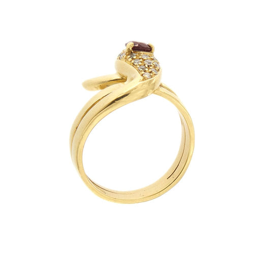 Bague Bague serpent avec rubis et diamants 58 Facettes 35620