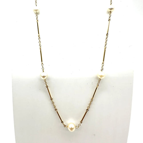 Collier Collier or jaune et perles de culture 58 Facettes Z15B51727