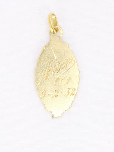 Pendentif Médaille religieuse Art nouveau or jaune 58 Facettes 1128.5