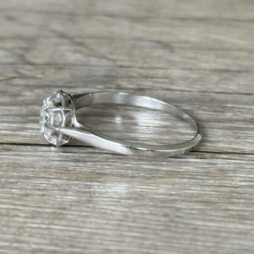 Bague 55 Solitaire or blanc diamant 0.50 carat 58 Facettes 198