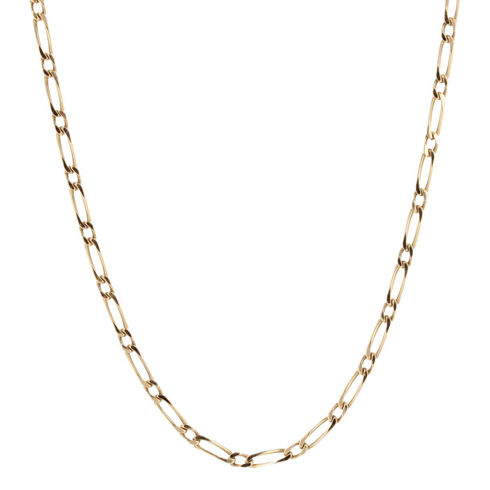 Yellow gold filed alternating curb chain