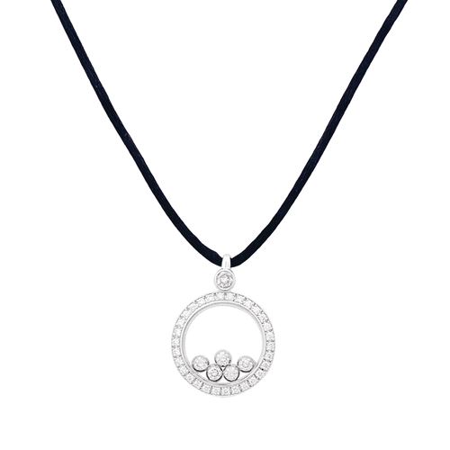 Pendentif Pendentif Chopard "Happy Diamonds" or blanc, diamants. 58 Facettes 34189