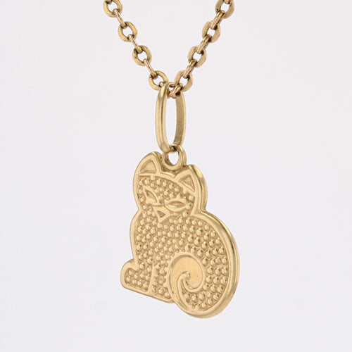 Pendentif Pendentif or jaune chat 58 Facettes CVP104