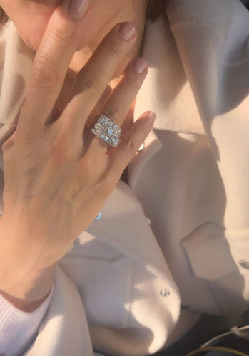 Bague 54 Bague Art Déco Diamants Platine 58 Facettes 1