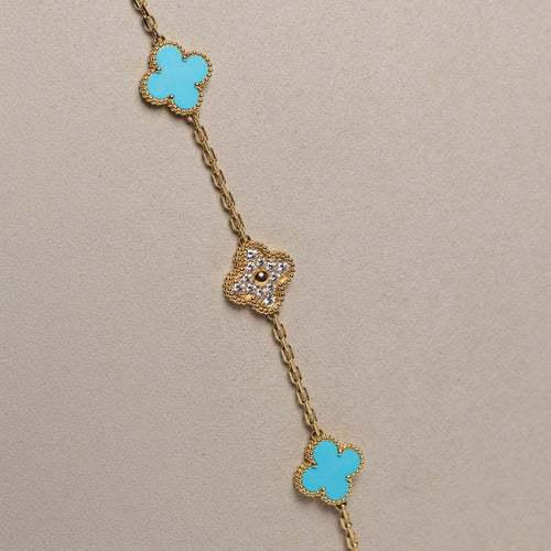 Van Cleef & Arpels - Sautoir Alhambra Turcoaz și Diamante 