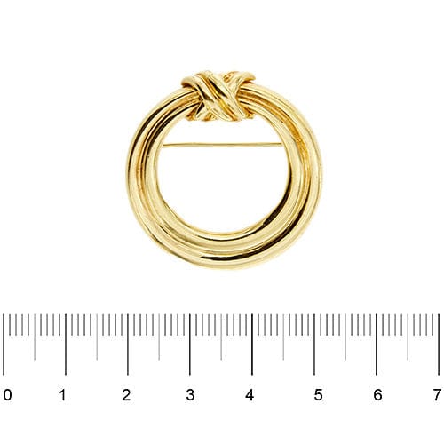 Broche Tiffany & Co. - Broche nœud rond en or jaune 58 Facettes 39787