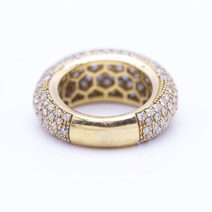 Bague 56 Ring in gold and diamond pavée 58 Facettes N102875LF