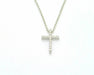 Collier Collana in oro bianco con diamanti ct 0,17 58 Facettes