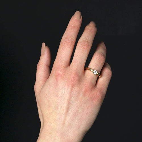 Bague 58 Solitaire diamant jonc or 58 Facettes 25-008