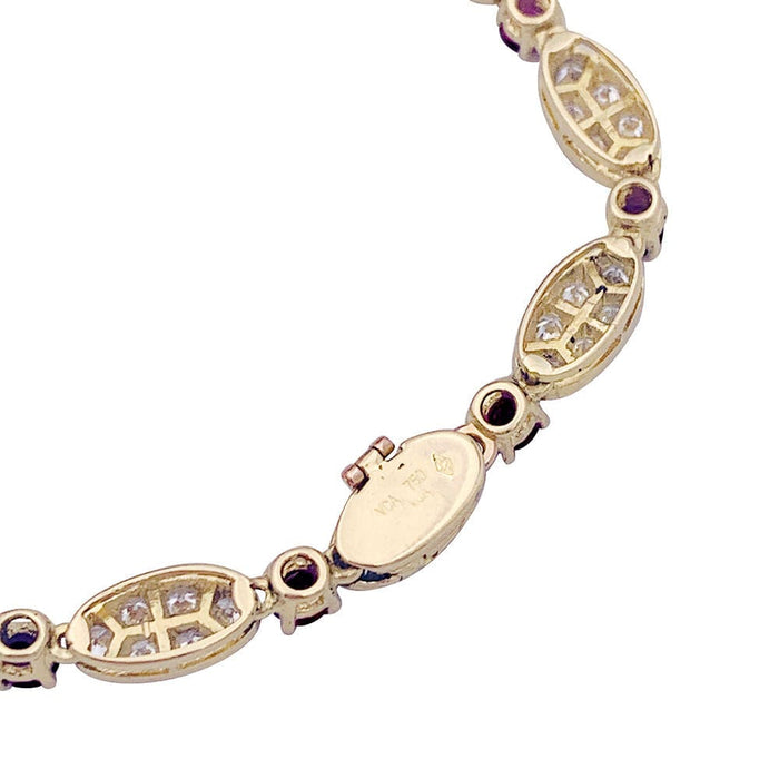 Bracelet Bracelet vintage Van Cleef & Arpels, diamants, rubis, or jaune. 58 Facettes 33758