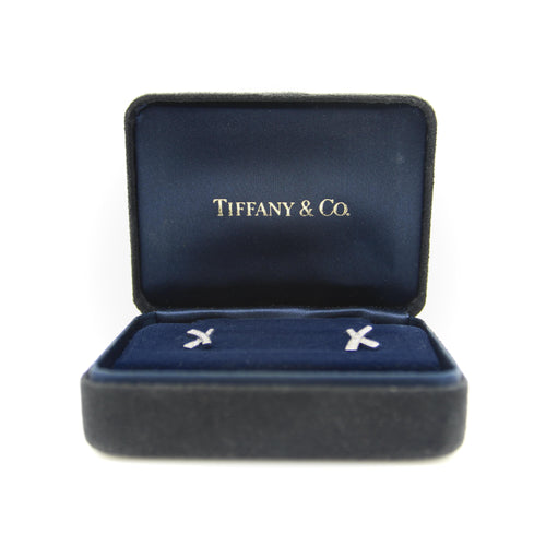 Boucles d'oreilles Paloma Picasso pour Tiffany & Co. - Boucles d'oreilles vintage Kiss en platine et diamants 58 Facettes A20039