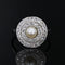 Bague 48 Bague ancienne ronde perle fine et diamants 58 Facettes 25-117
