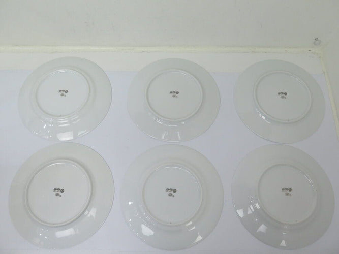 lot de 6 assiettes HERMES a diner chaine d'ancre 27cm porcelaine plate set 58 Facettes 266008