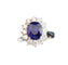 Bague 49.5 Bague Marguerite Saphir naturel Diamants 58 Facettes C22-02