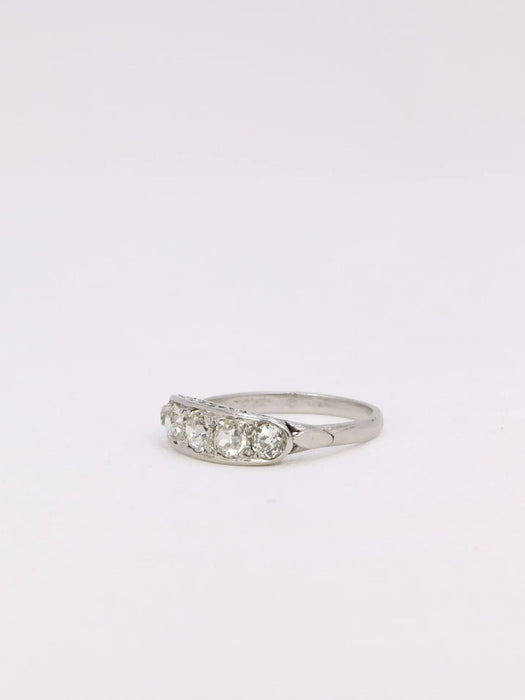Old cut diamond garter ring
