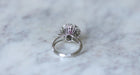 Bague 58 Bague Marguerite rubis Sang de Pigeon birman non chauffé 1.60 Cts et diamants 58 Facettes