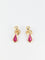 Boucles d'oreilles Paire de boucles d’oreilles vintage en or et tourmaline 58 Facettes 666