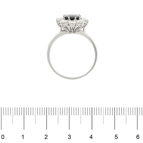 Bague 62 Bague Marguerite saphir et diamants 58 Facettes 29746