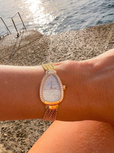 Bvlgari - colecție de ceasuri Serpenti în aur roz