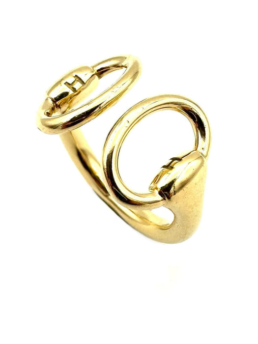 Bague 54-55 HERMES. Collection "Nausicaa", bague or jaune 18K 58 Facettes