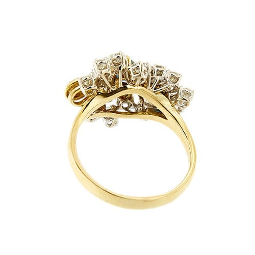 Bague Bague deux ors avec saphirs et diamants 58 Facettes 37834