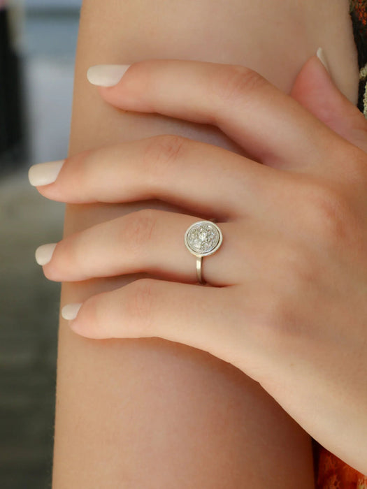Oude ronde diamanten ring