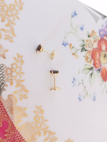 Boucles d'oreilles Clous d'oreilles Grenats Ø 6 mm 58 Facettes AA 1508