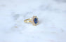 Bague Bague Marguerite Saphir Ceylan 1.70 Ct et Diamants sur Or jaune 58 Facettes