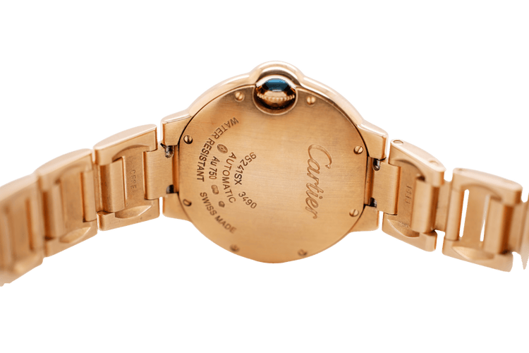 Montre Cartier - Montre Ballon Bleu Or Rose - 33 mm 58 Facettes 1.0000922/1