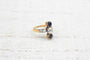 Bague 53 Bague 1900 Or jaune Platine Diamant Saphirs 58 Facettes 23604