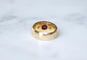 Bague 54 Bague Ancienne Bandeau or jaune, Rubis 1,70 Cts et Diamants 58 Facettes