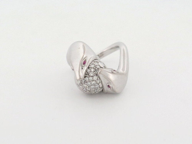 Bague 53 bague BOUCHERON trouble serpent or blanc 58 Facettes 261346