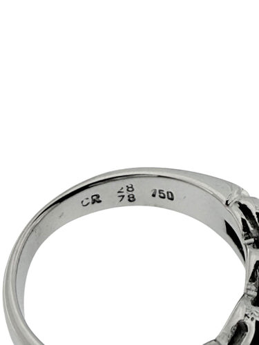 Bague 51.9 Bague en or blanc des diamants naturels 58 Facettes