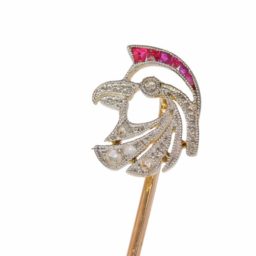 Broche Majesté Art Déco : Le Stickpin Tête de Faucon 58 Facettes 24037-0156